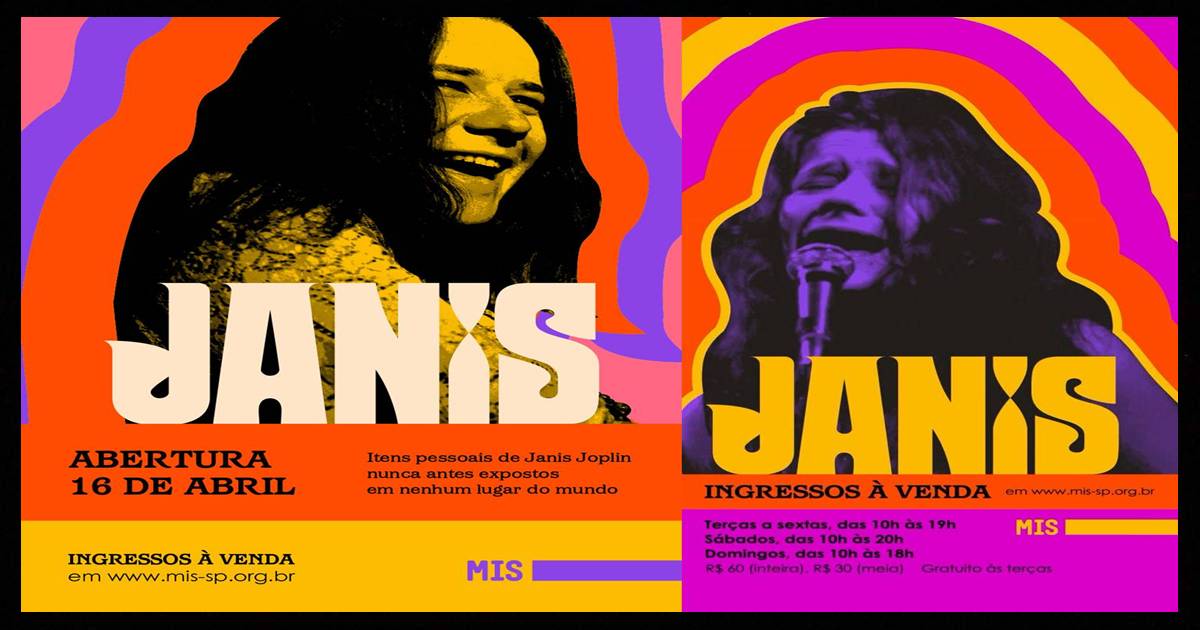 Janis Joplin é o tema da próxima grande exposição do MIS – Museu da Imagem e do Som.